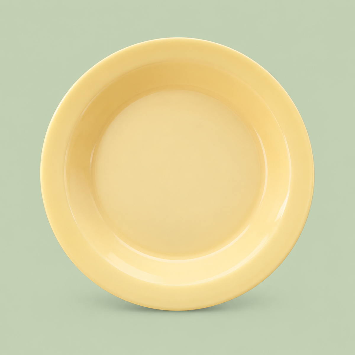 Butter Yellow Rimmed Pasta Bowl