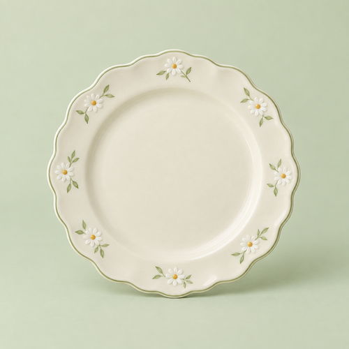 Daisy Meadow Scalloped Dinner Plate