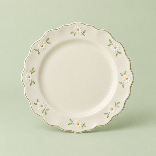 Daisy Meadow Scalloped Dinner Plate