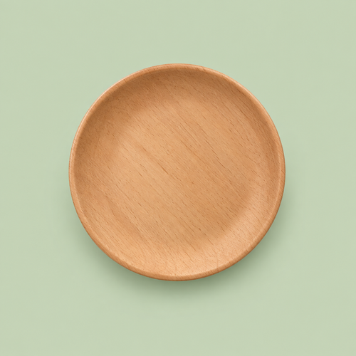 Natural Beechwood Dessert Plate