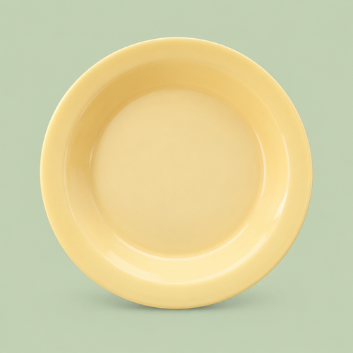 Butter Yellow Rimmed Pasta Bowl