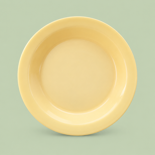 Butter Yellow Rimmed Pasta Bowl